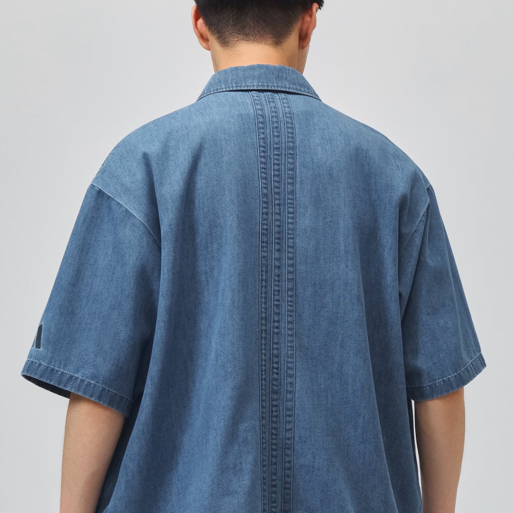 アディダス メンズ 半袖 シャツ M COOL DENIM S/S シャツ AP NEE70