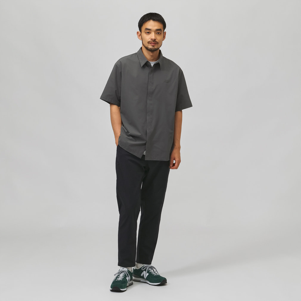 ニューバランス THE CITY メンズ 半袖 シャツ ファブリックショート
