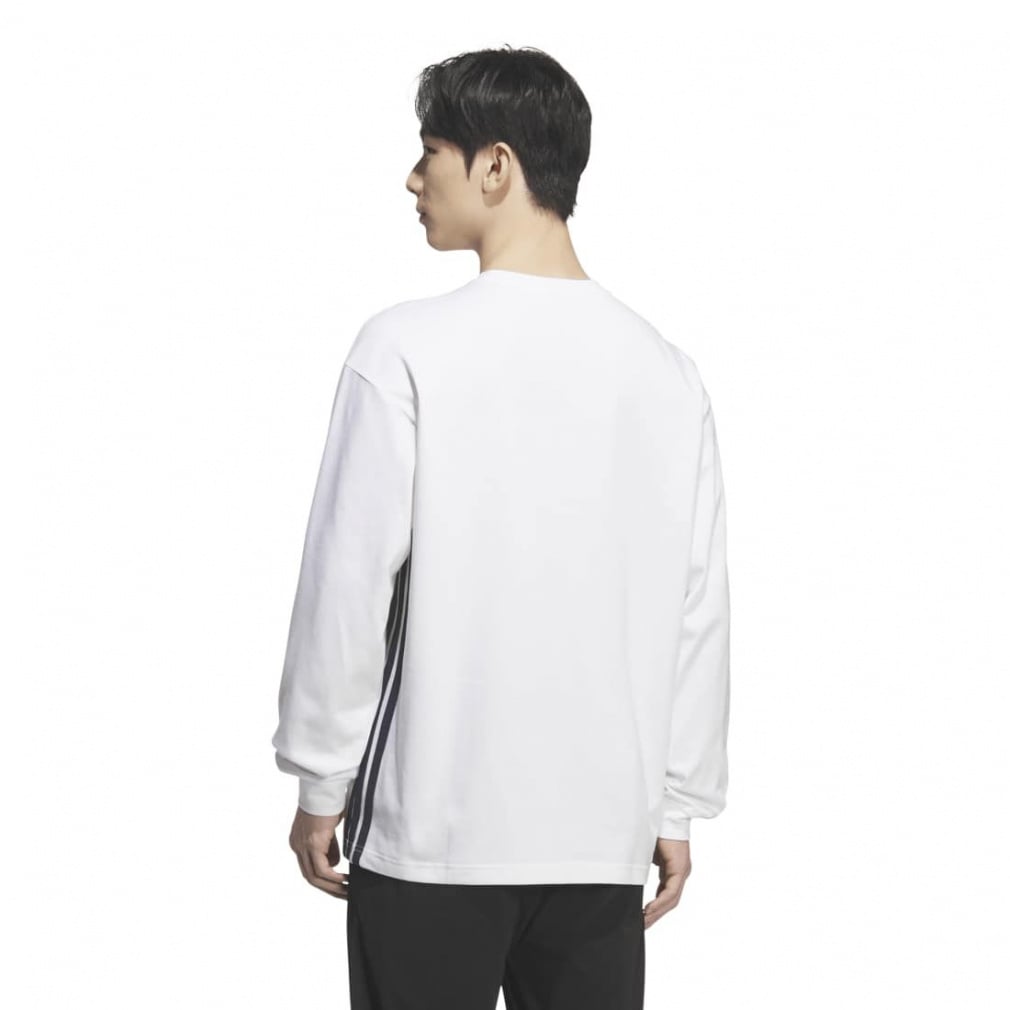 アディダス メンズ 長袖Tシャツ ルーズフィットデニムルック ツイル