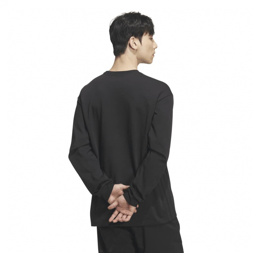 アディダス メンズ 長袖Tシャツ ルーズフィットデニムルック ツイル