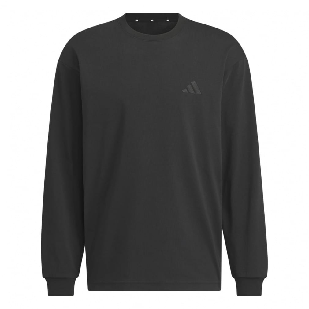 アディダス メンズ 長袖Tシャツ ルーズフィットデニムルック ツイル