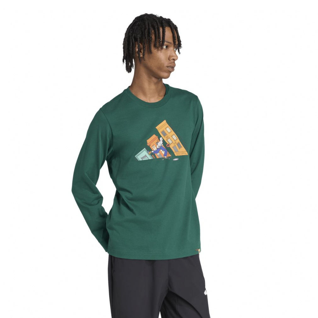 アディダス メンズ 長袖 Tシャツ ドゥードゥルハントスケート長袖