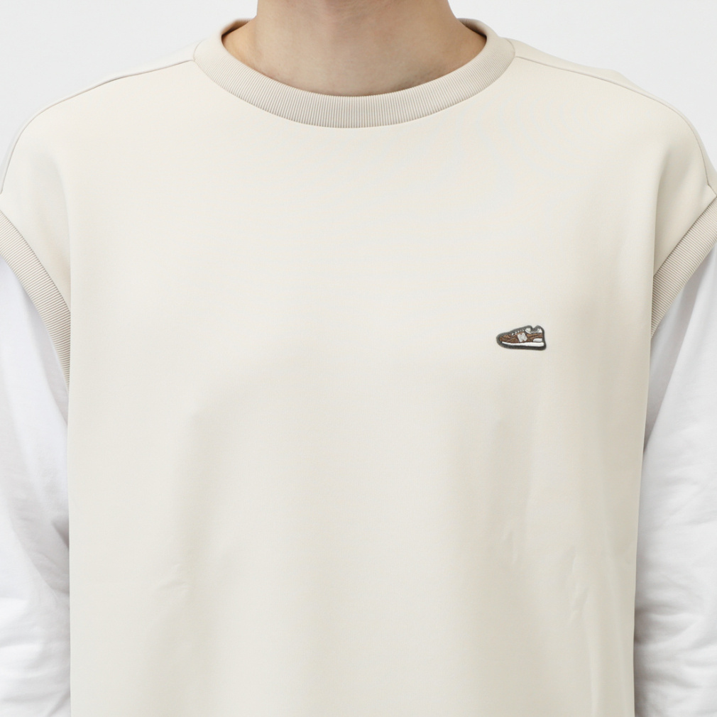 Admiral ロングスリーブ Tシャツ ライトベージュ THE CITY シューパッチレイヤードロングスリーブTシャツ｜Alpen