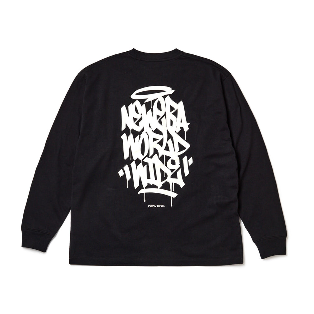 ニューエラ メンズ 長袖 Tシャツ LS OS CT T TAGGING LOGO BLK 263