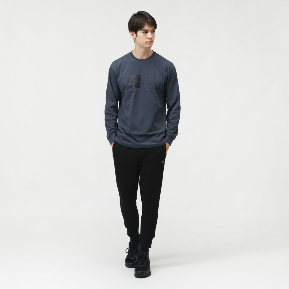 ニューエラ メンズ 長袖 Tシャツ LS CT TEE BOX PATTERN SGRY 14682714