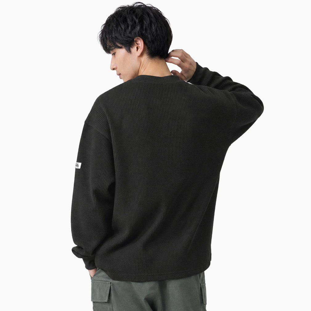 コンバース メンズ 長袖 Tシャツ シンセティックワッフル クルートップ
