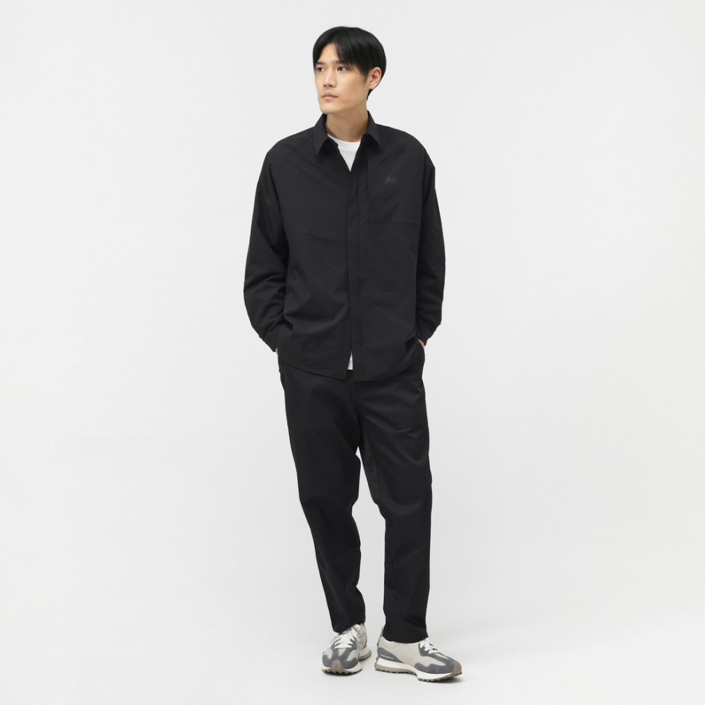 Black ＆ White 長袖シャツ 新品未使用 ニューバランス THE CITY メンズ 長袖 シャツ ウーブンロングスリーブ