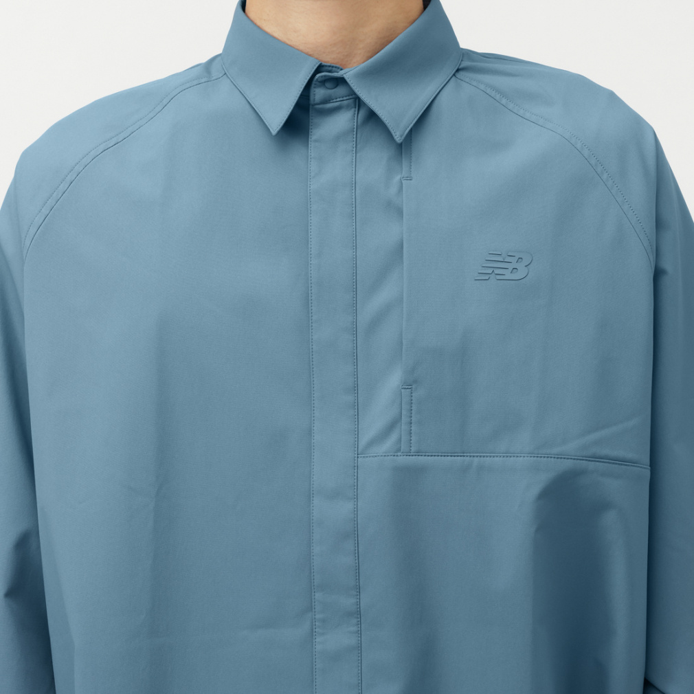 ニューバランス THE CITY メンズ 長袖 シャツ ウーブンロングスリーブ