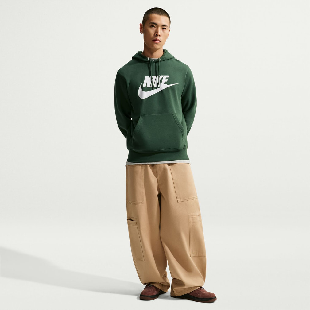 NIKE 総柄 ロゴ パーカー パンツ　グリーン XL 上下セット　スウェット ナイキ メンズ スウェット パーカー クラブ BB GFX クルー L/S トップ