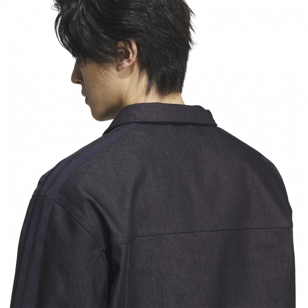 アディダス メンズ ウェア レギュラーフィット デニム トラックトップ