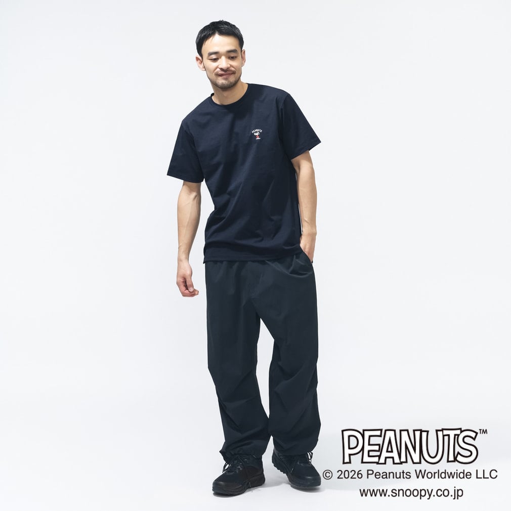 ピーナッツ スヌーピー メンズ 半袖 Tシャツ UVカットドライ