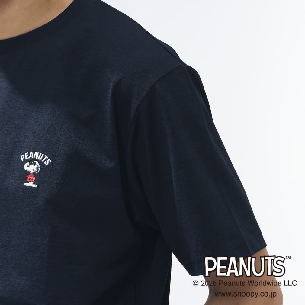 ピーナッツ スヌーピー メンズ 半袖 Tシャツ UVカットドライ