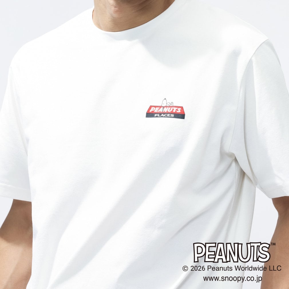 ピーナッツ スヌーピー メンズ 半袖 Tシャツ グラフィックTシャツ ピザ