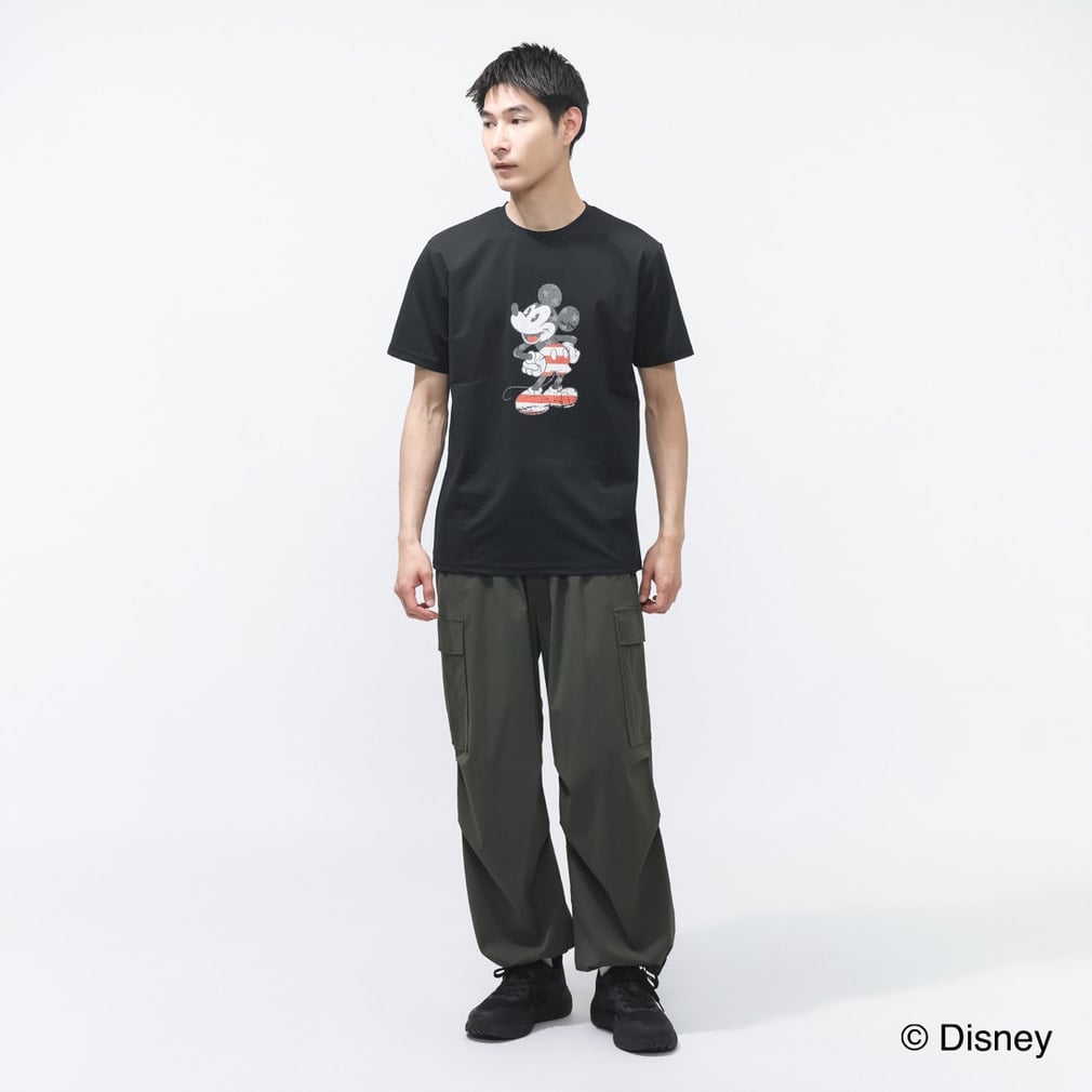 ディズニー メンズ 半袖 Tシャツ UVカットドライグラフィックTシャツ