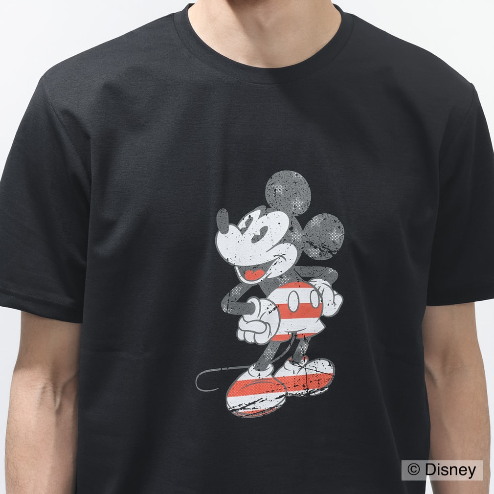 ディズニー メンズ 半袖 Tシャツ UVカットドライグラフィックTシャツ