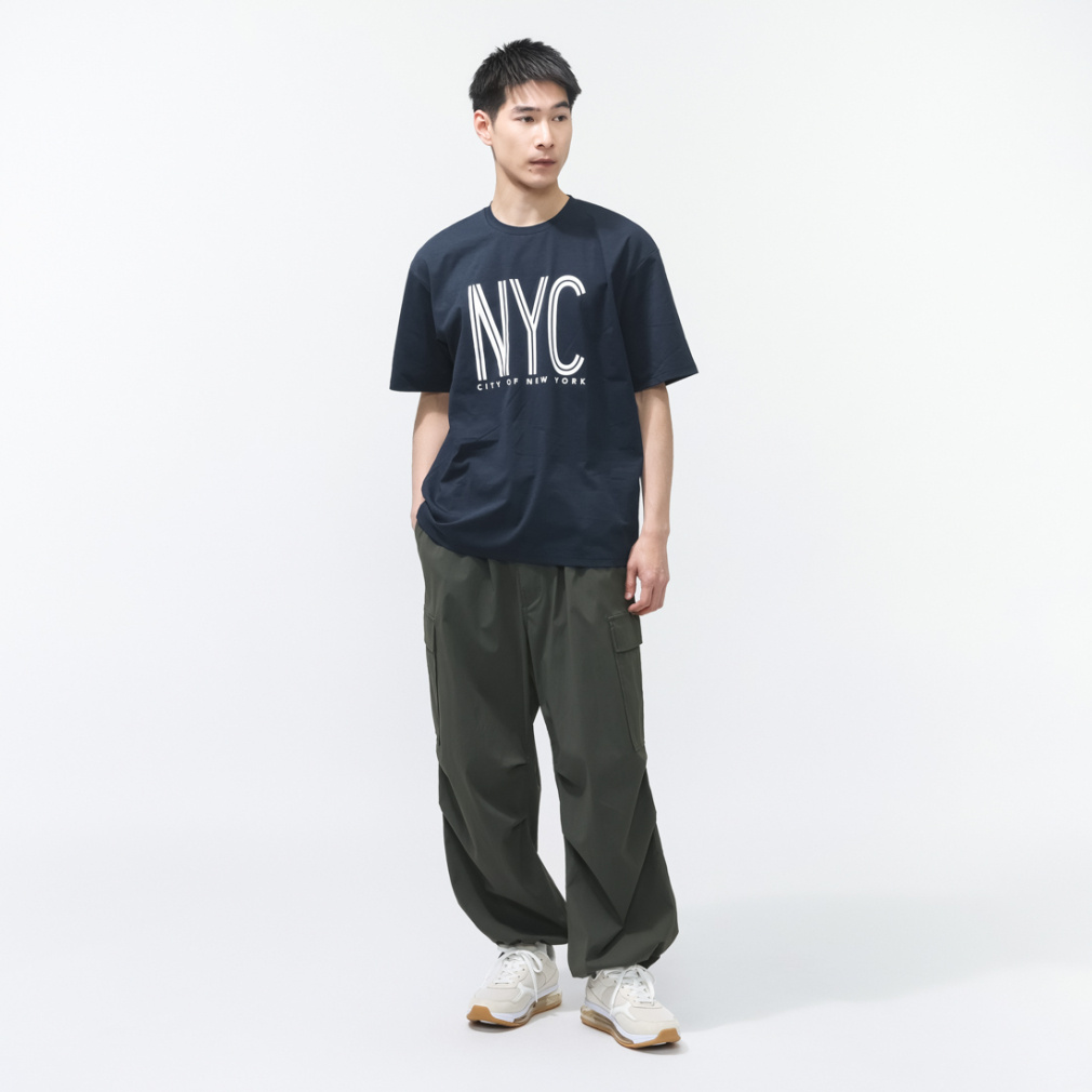 ティゴラ メンズ 半袖 Tシャツ UVカットTシャツ NYCセンターロゴ TRNYC