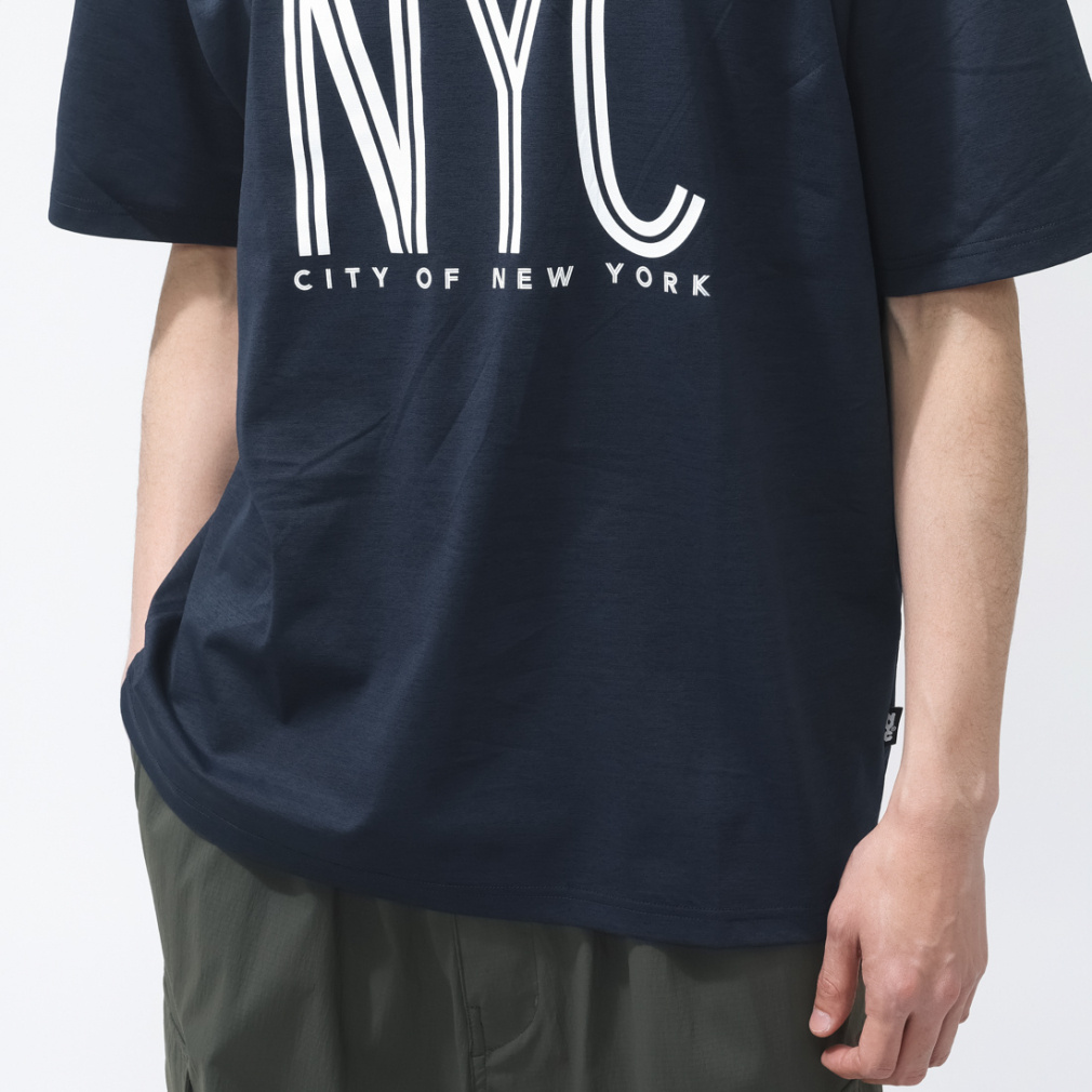 ティゴラ メンズ 半袖 Tシャツ UVカットTシャツ NYCセンターロゴ TRNYC
