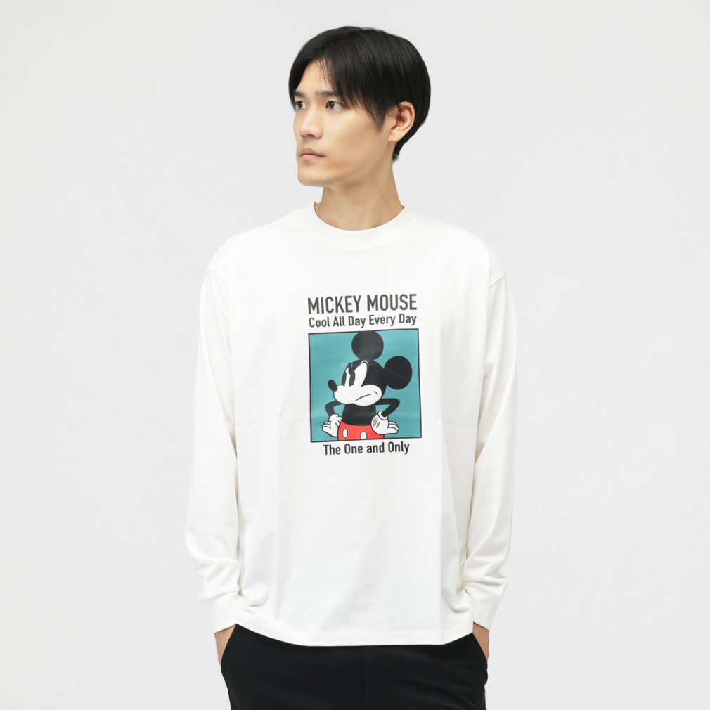 ディズニー メンズ 長袖 Tシャツ ロングTシャツ ミッキー TRDN