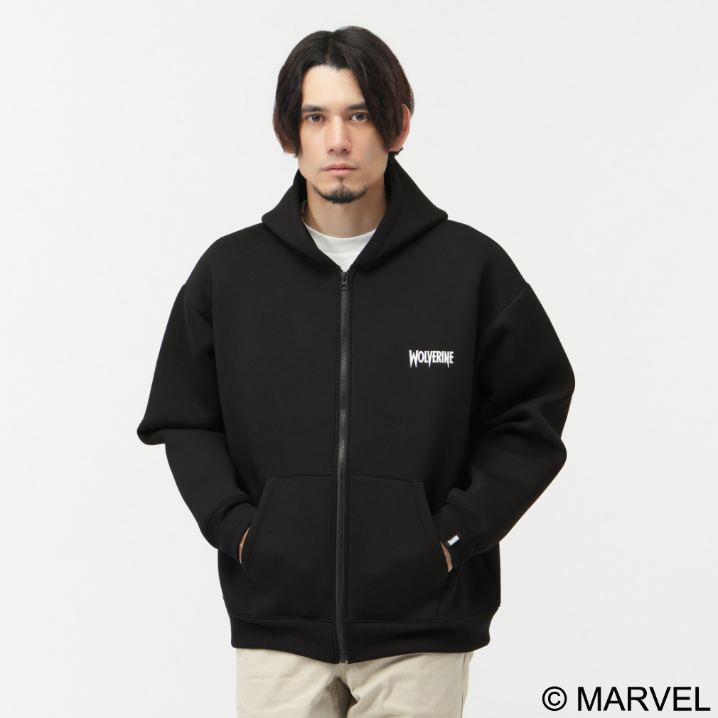 マーベル メンズ スウェット フルジップ スウェットジップパーカー