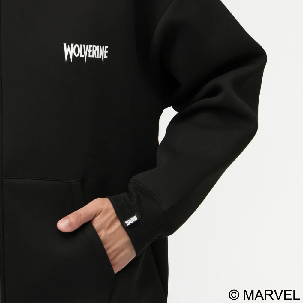 マーベル メンズ スウェット フルジップ スウェットジップパーカー