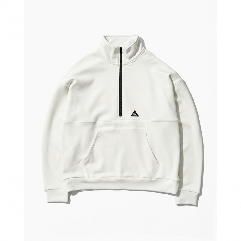 TIGORA by BEAMS DESIGN メンズ スタンドカラーハーフジップ