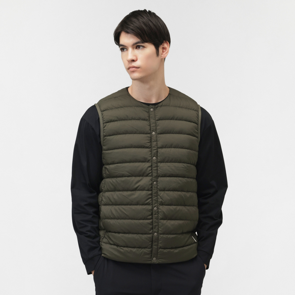 ティゴラ メンズ ダウンジャケット ライトダウンベスト TR-9C1525DV