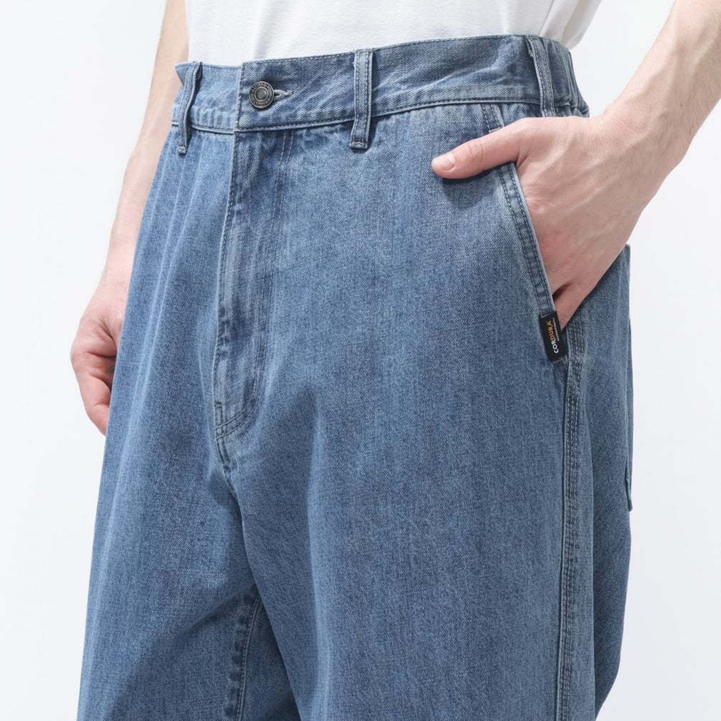 ティゴラ メンズ ロングパンツ デニムワイドパンツ CORDURA(R)使用 TR