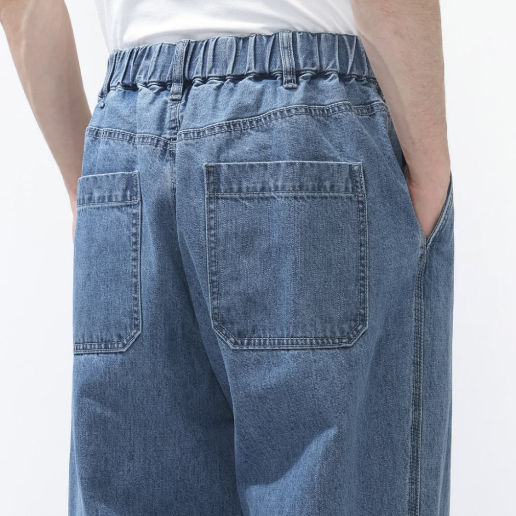 ティゴラ メンズ ロングパンツ デニムワイドパンツ CORDURA(R)使用 TR