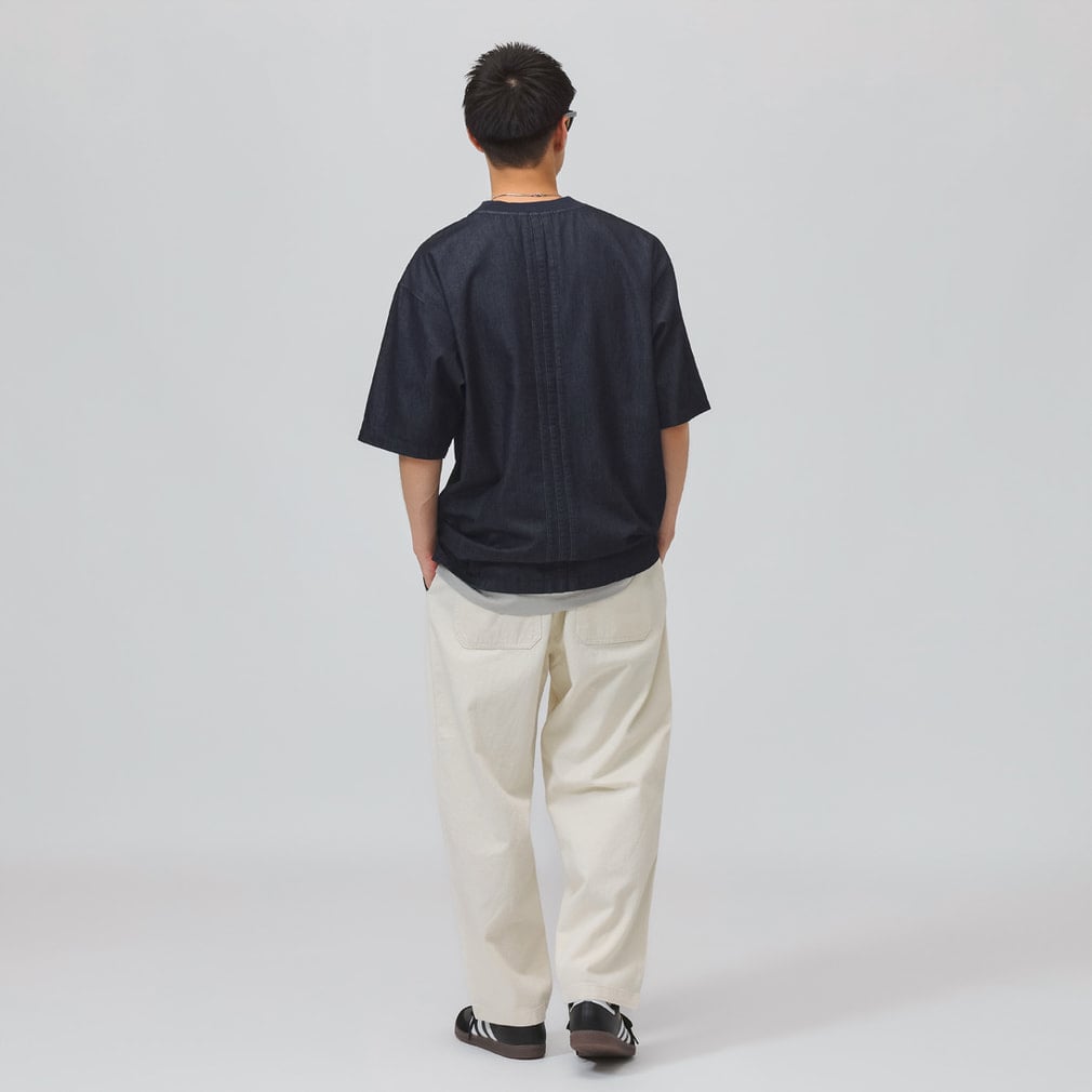 ティゴラ メンズ ロングパンツ デニムワイドパンツ CORDURA使用 TR