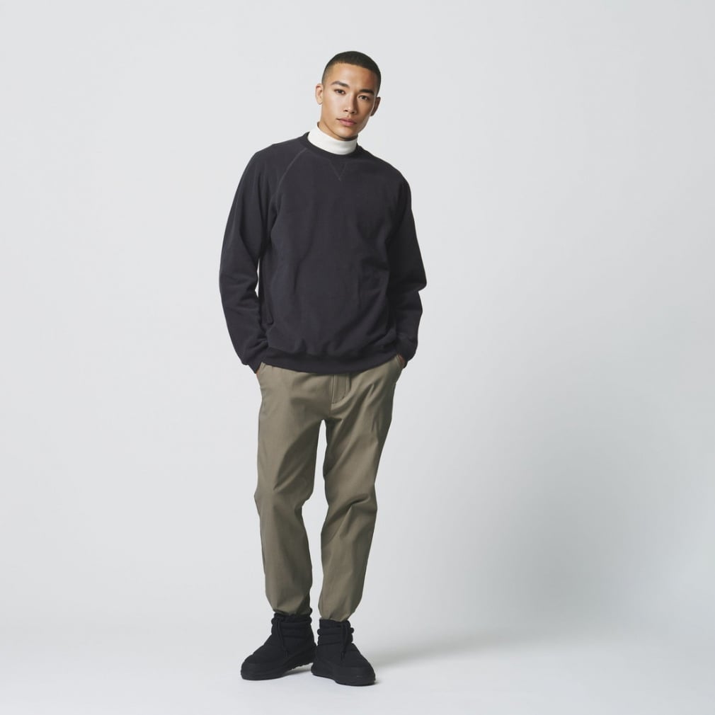 ティゴラ メンズ ロングパンツ 裏起毛テーパードパンツ TR-9C1825LP