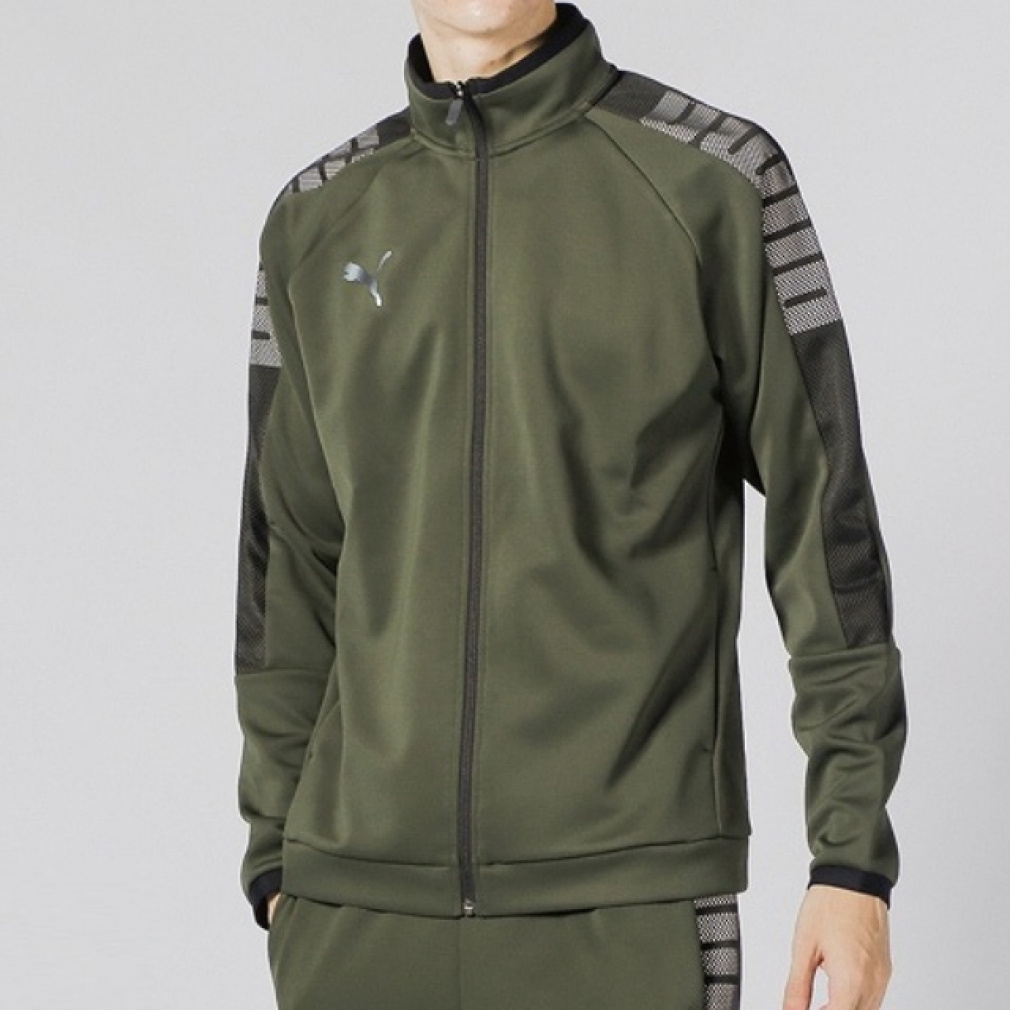 プーマ ベロアジャージ L 上下 セットアップ PUMA モスグリーン 運動着 プーマ メンズ ジャージ 上下セット 656326 656327 トレーニングウェア