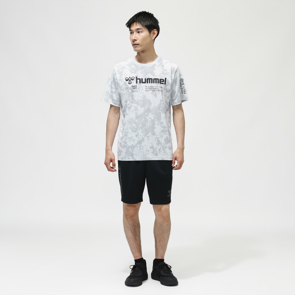 ヒュンメル メンズ ジャージ ハーフパンツ 遮熱グラフィックショーツ