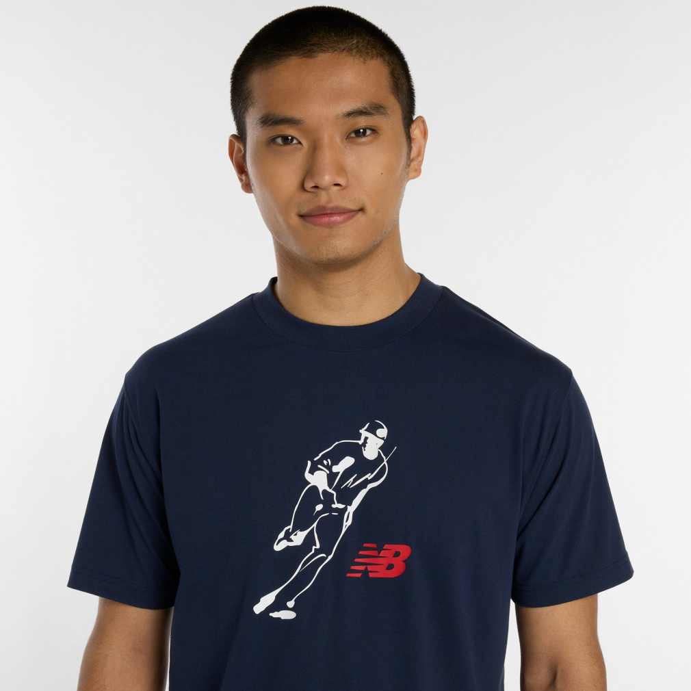 ニューバランス メンズ 半袖 機能 Tシャツ オールウェイズオンロゴ半袖
