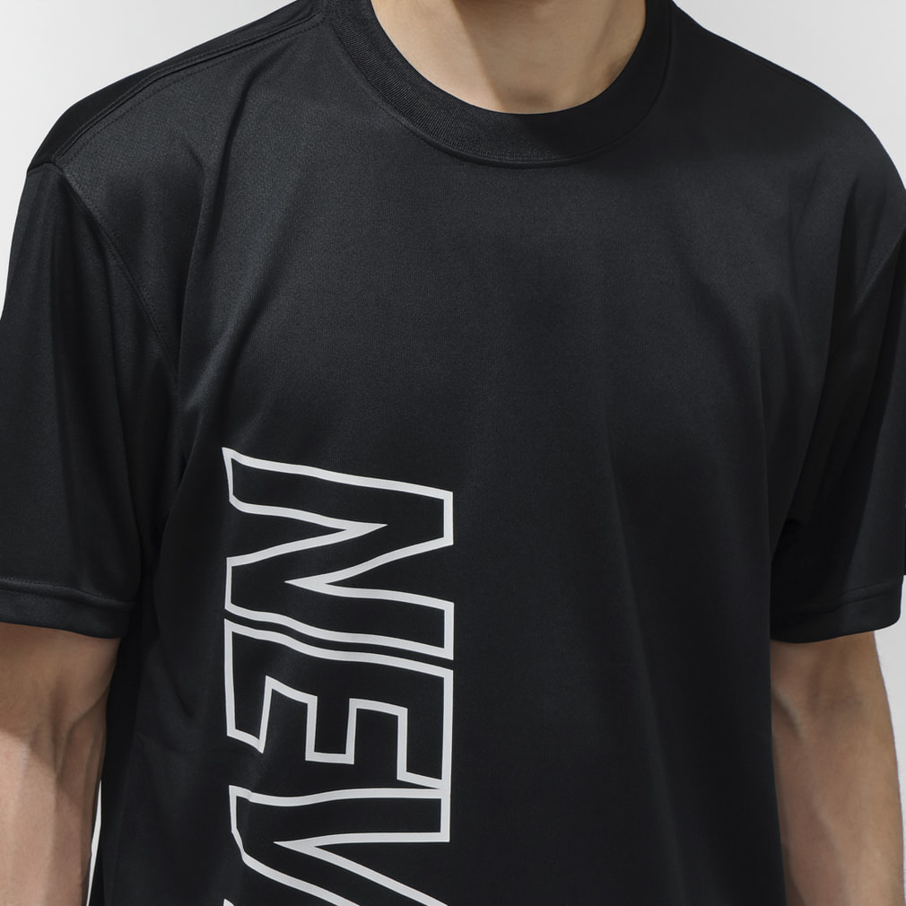 ニューエラ メンズ 半袖 機能 Tシャツ PA SS TECH T VERTICAL LOGO BLK