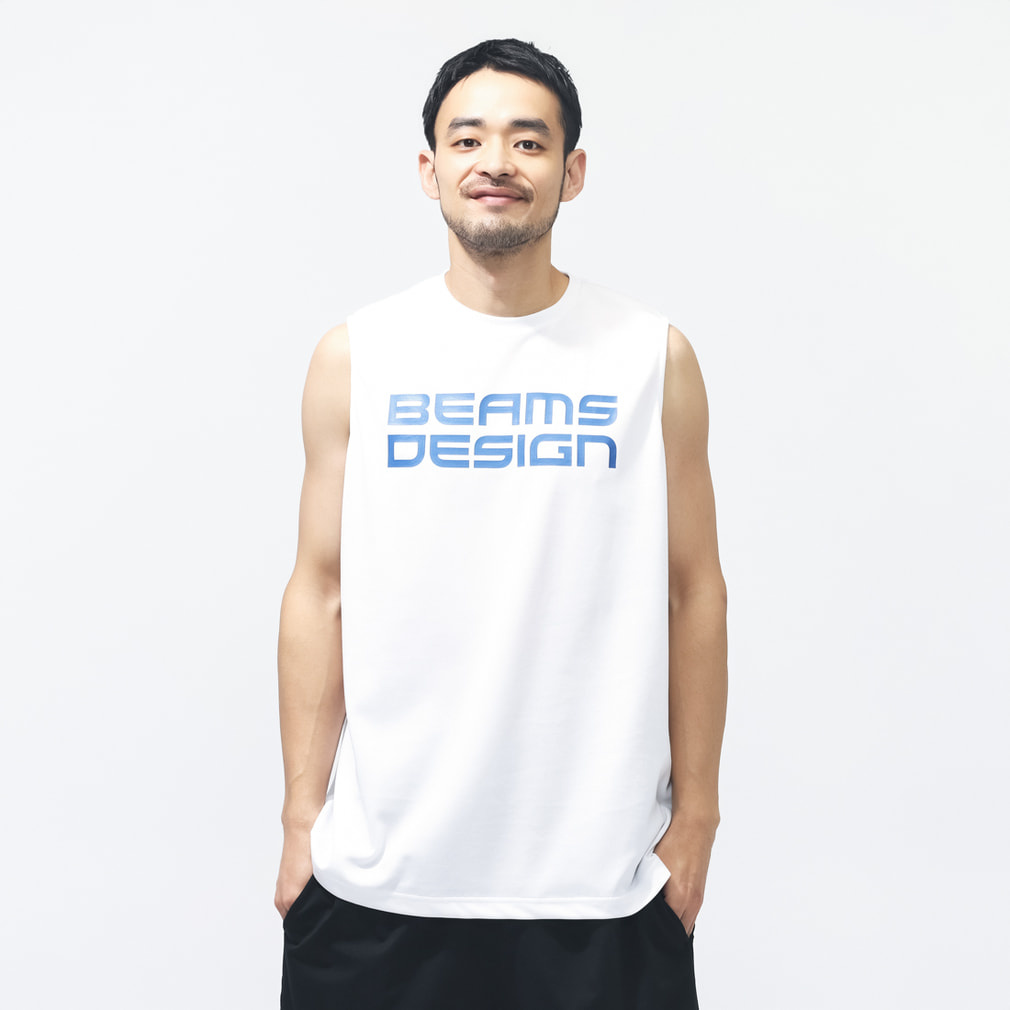 新品　BALMAIN ベージュ ノースリーブ Tシャツ TIGORA by BEAMS DESIGN メンズ ノースリーブ 機能 シャツ