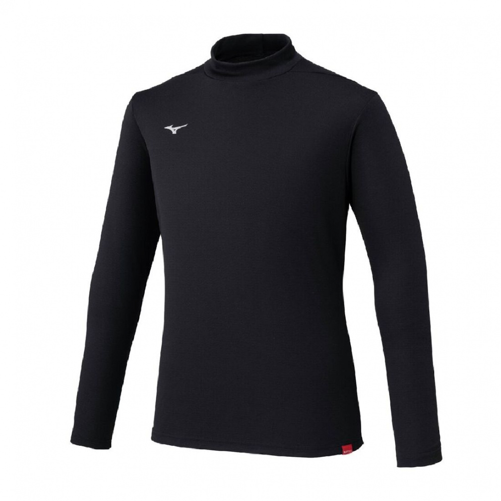 美品　MIZUNO GOLF ミズノ　ハイネック長袖ポリエステルTシャツ　ロゴ ミズノ メンズ 長袖 機能 Tシャツ ブレスサーモハイネックTシャツ 長袖