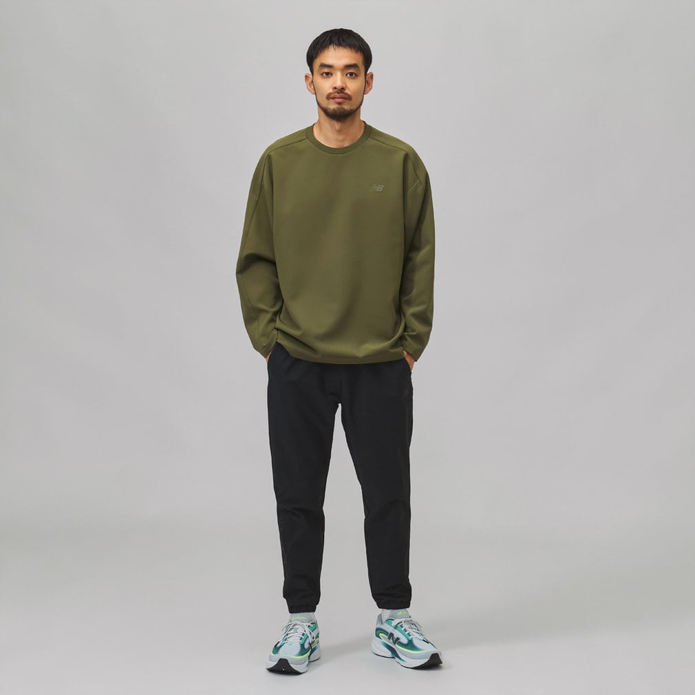 ニューバランス メンズ 長袖 機能 Tシャツ ウーブンロングスリーブT