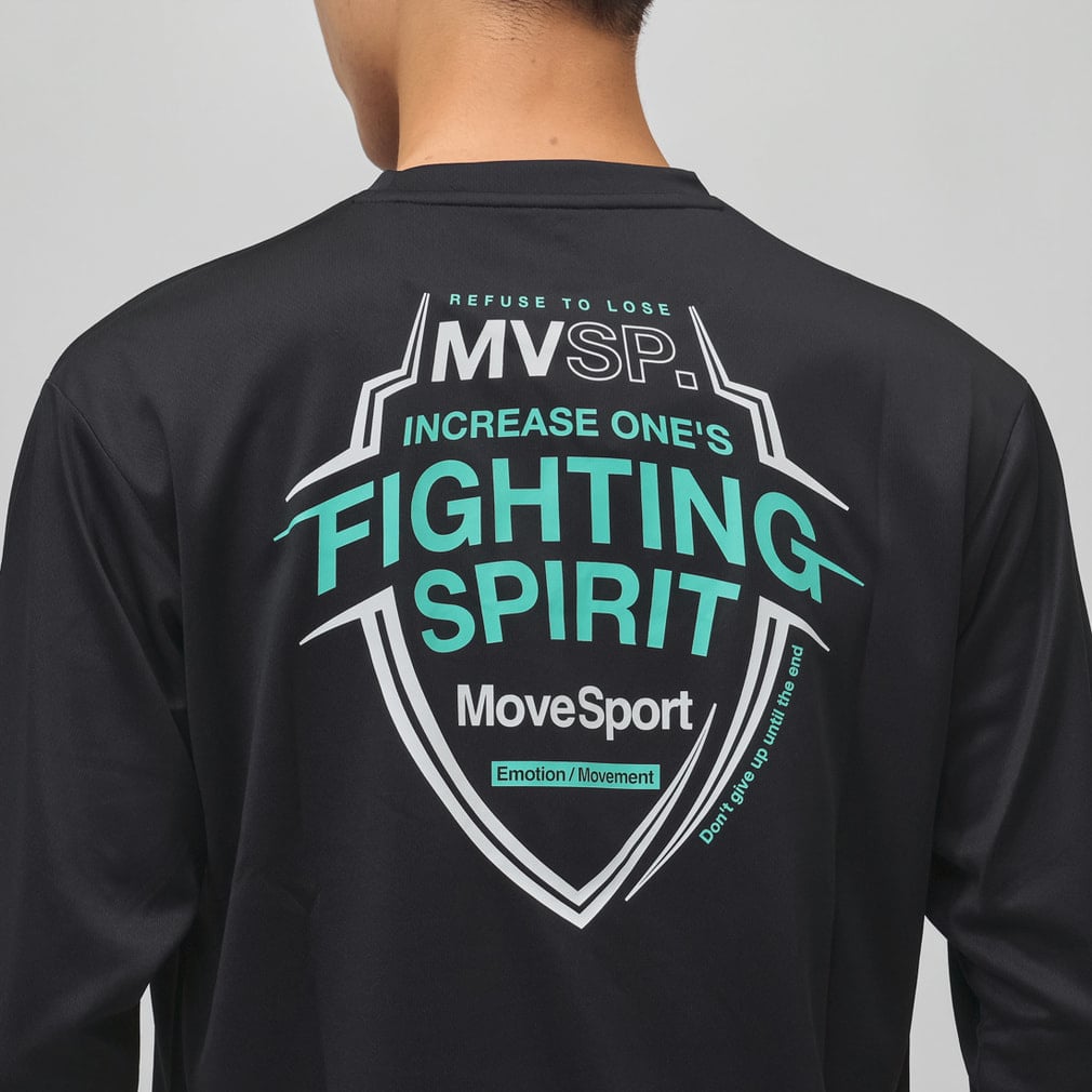 ムーブスポーツ メンズ 長袖 機能 Tシャツ メッセージTシャツ