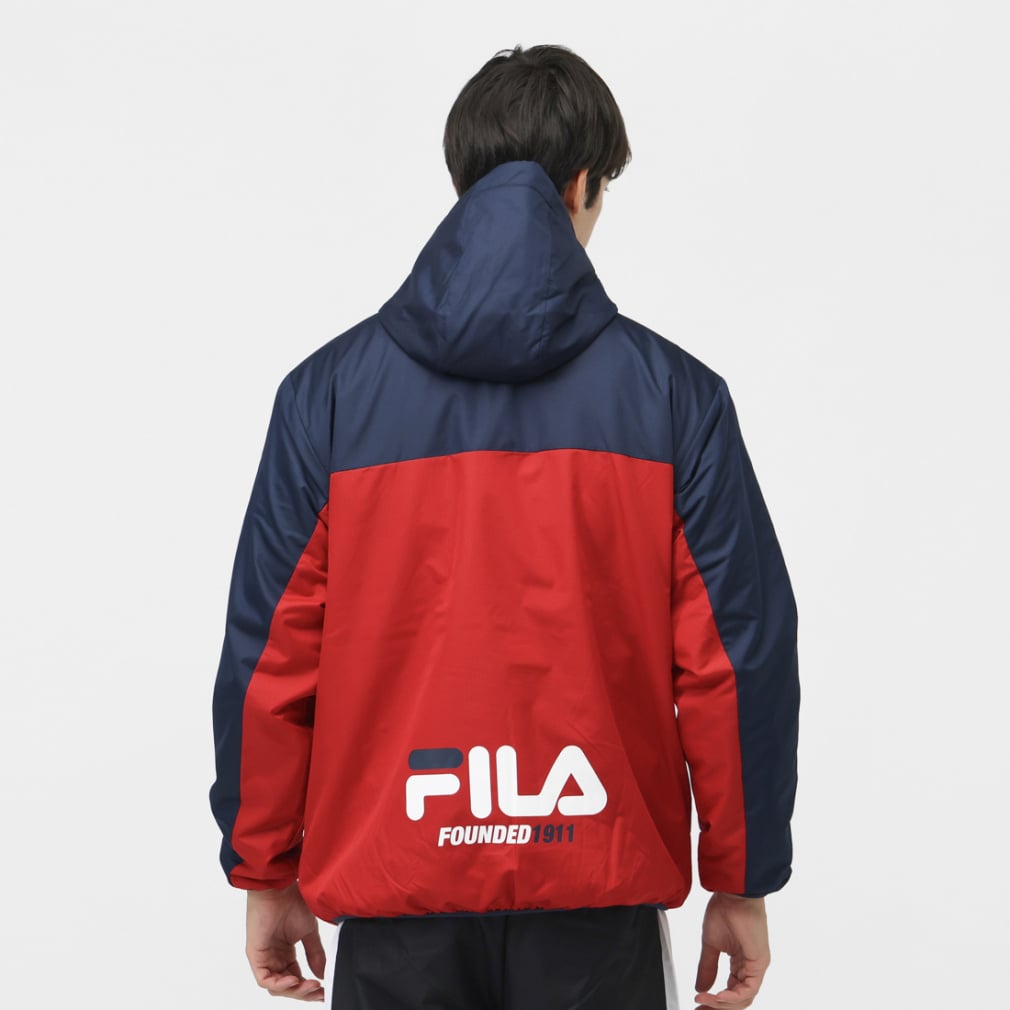 値下げ　完売　M フィラFILA テニス リバーシブル ジャケット　保温軽量 フィラ メンズ ウインドジャケット リバーシブルウィンドジャケット