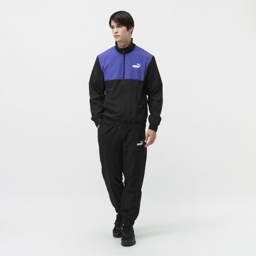 ウインドブレーカー 上下セット ウーブン カラーブロック スーツ