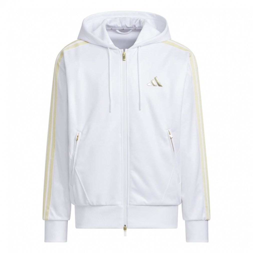 adidas ジップアップジャケット ホワイト Staygold ルーズフィット フード付きトラックトップ｜Alpen Online