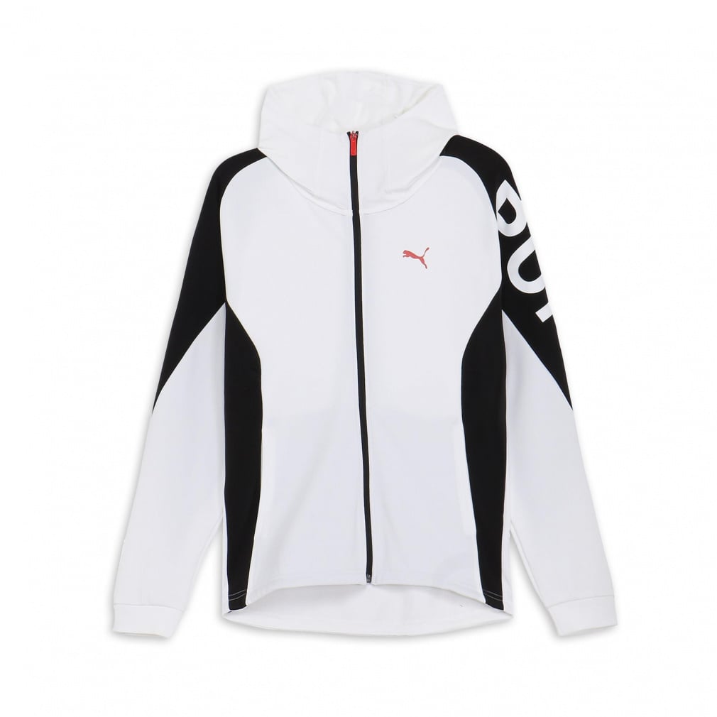 ま*ん様 PUMA ホワイトレザージャケット プーマ メンズ ニットジャケット TAD ニットジャケット 527046