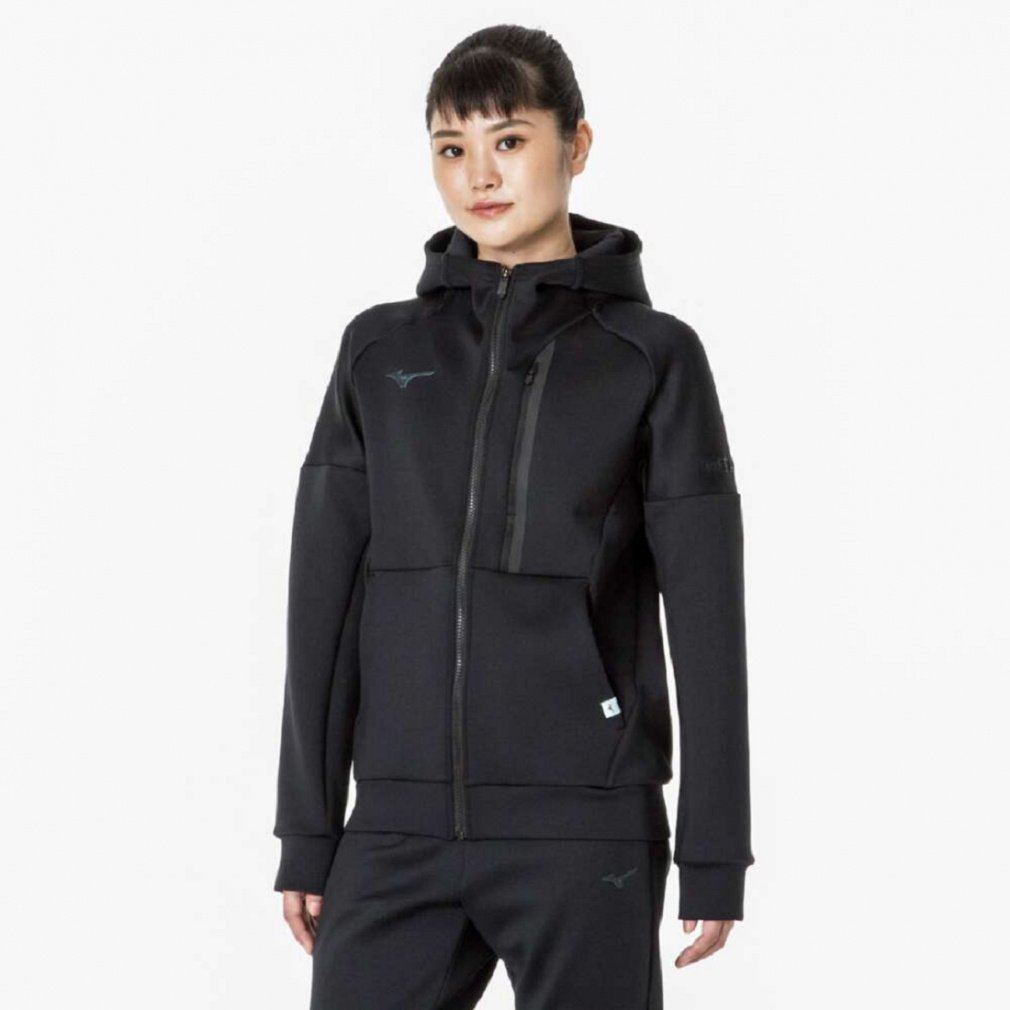 ミズノ メンズ ニットジャケット ストレッチスウェットフーディ