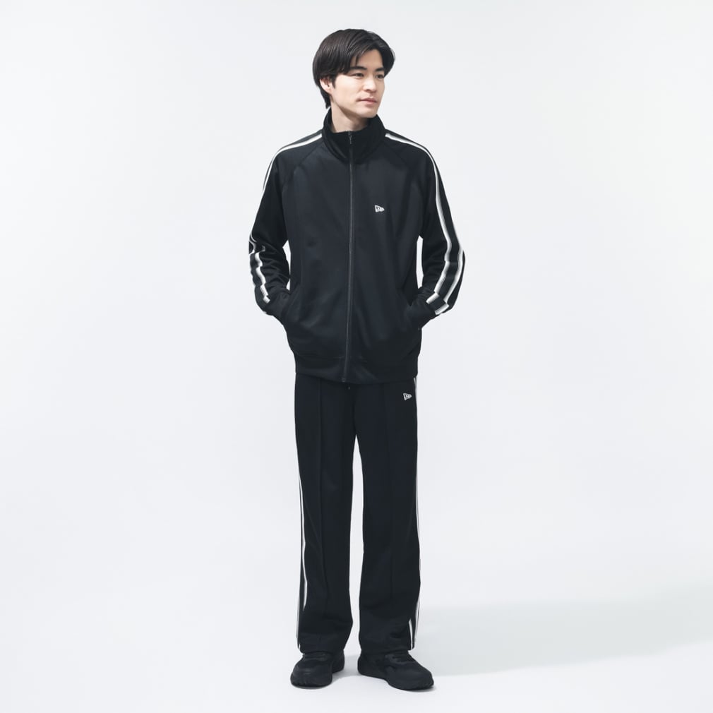 ニューエラ メンズ ニットジャケット PA SMOOTH TRACK JKT BLK