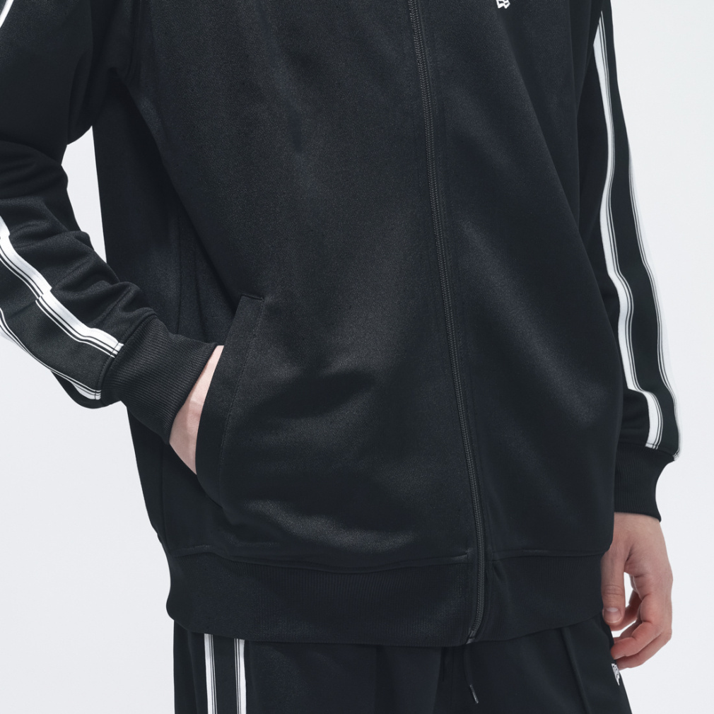 ニューエラ メンズ ニットジャケット PA SMOOTH TRACK JKT BLK
