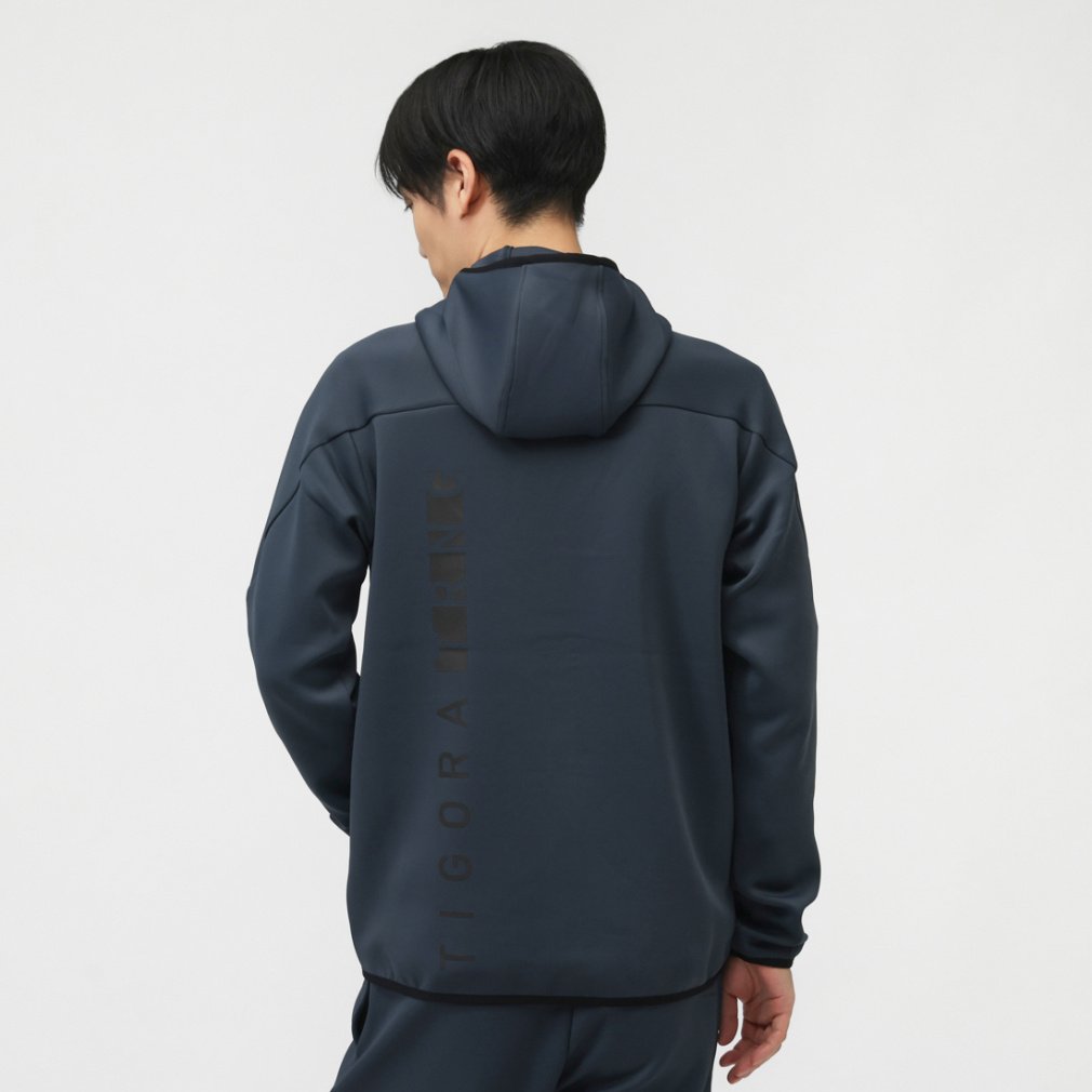 ティゴラ メンズ ニットジャケット ストレッチテックスウェットジップ