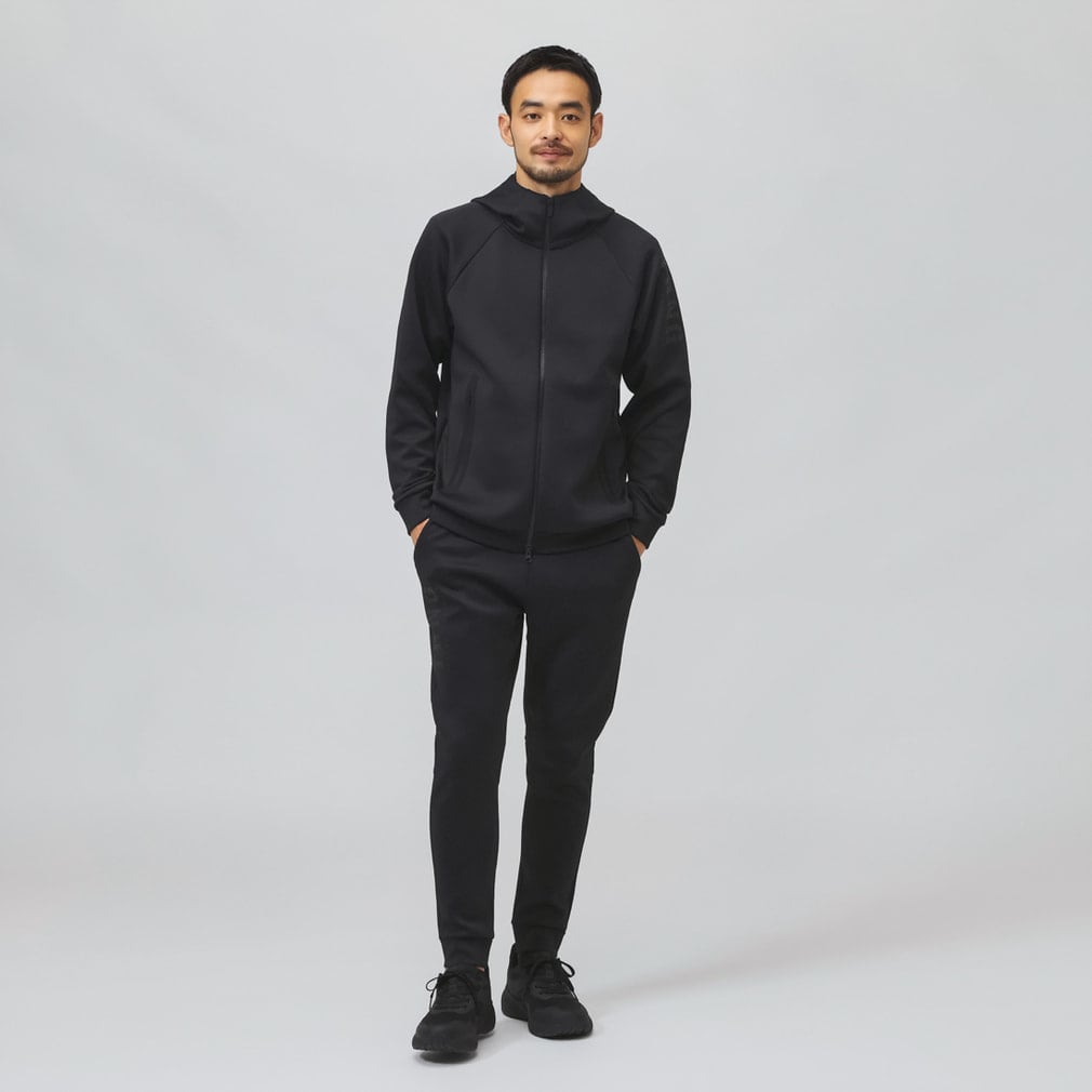 ティゴラ メンズ ニットパンツ ストレッチテックスウェットジョガー
