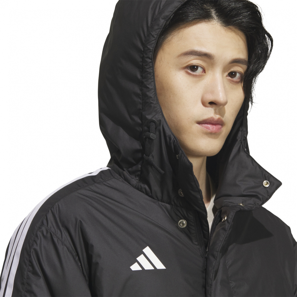 アディダス メンズ ベンチコート スリーストライプス ルーズフィット