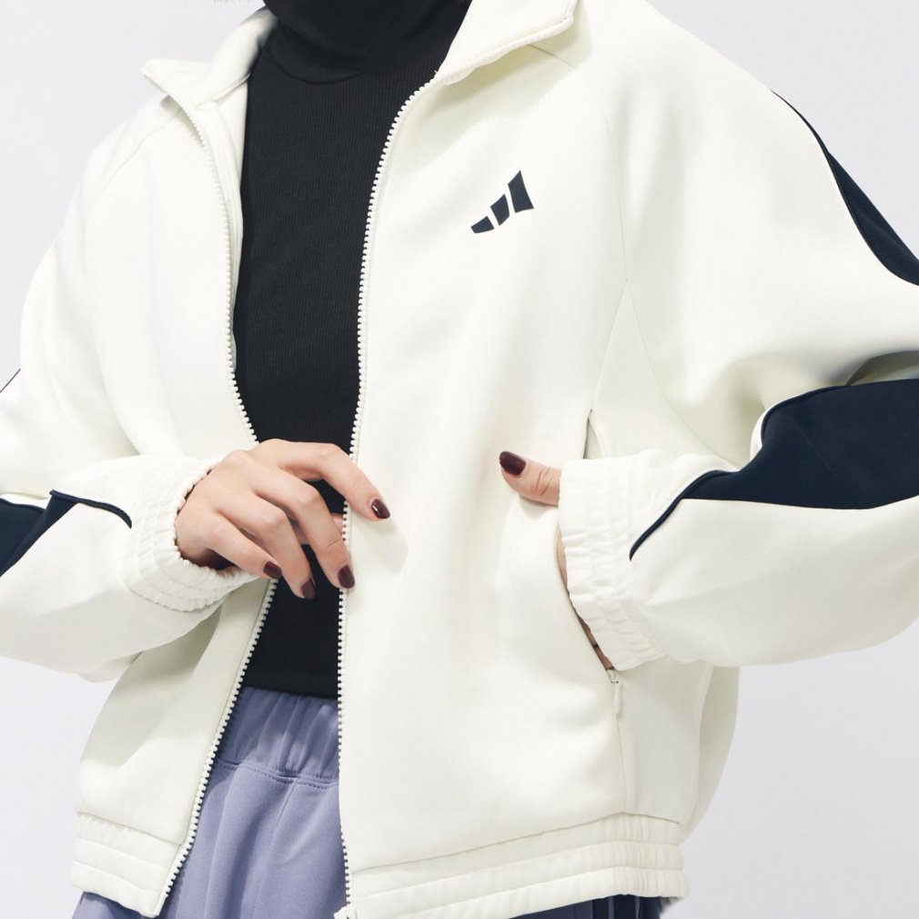 adidas 白　ジャージ　ホワイト　シャカシャカ　アディダス アディダス レディース 長袖 ジャージ ジャケット スタジアム トラック