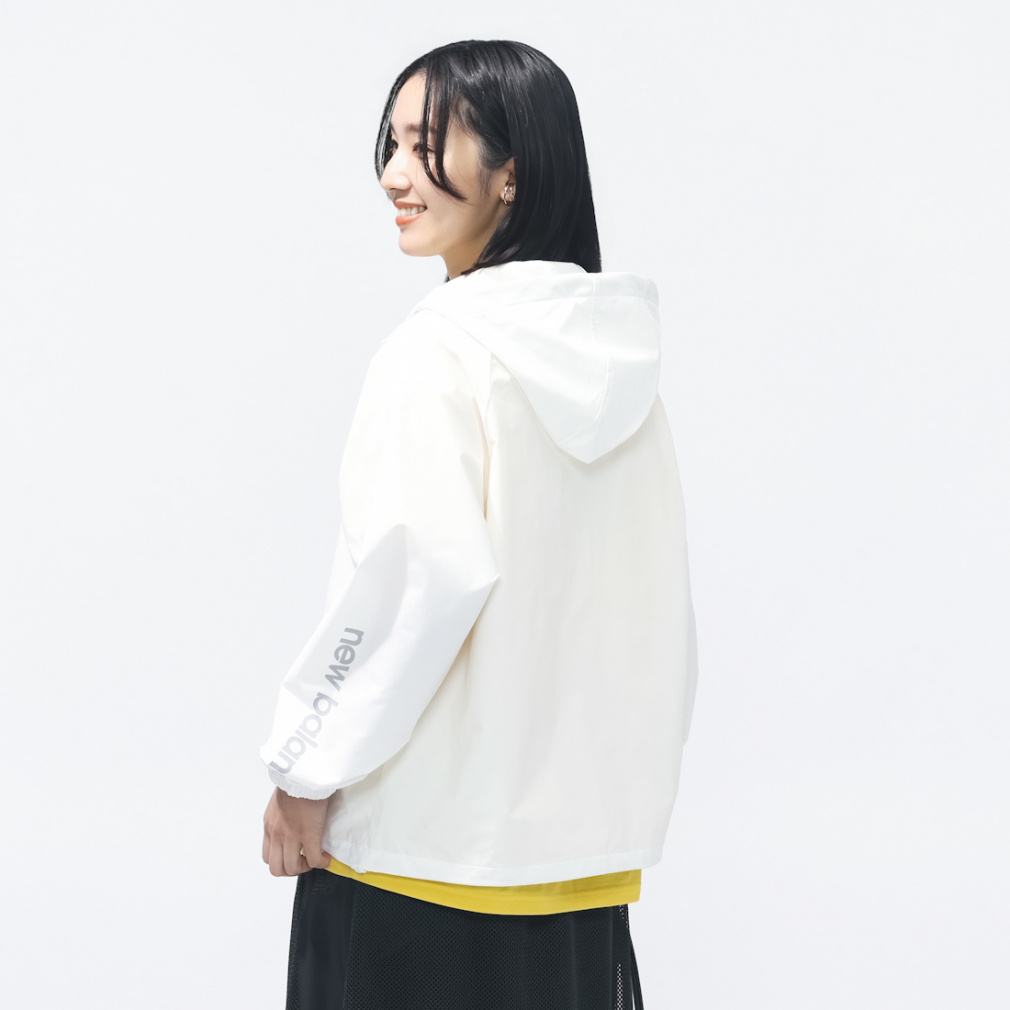 and per se フルジップジャケット 白 ニューバランス THE CITY レディース クロスジャケット フーデット